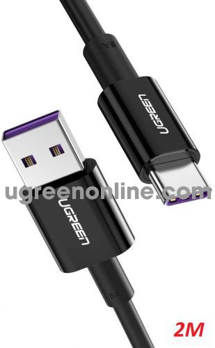 Ugreen 60774 2m 5V 5A Black USB-A to USB type C Cable M - M Nickel Plating ABS Shell US253 10060774