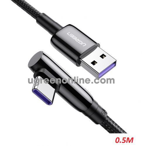 Ugreen 70431 0.5m Right Angle 5A USB type C SuperCharge Cable 50cm US317 10070431