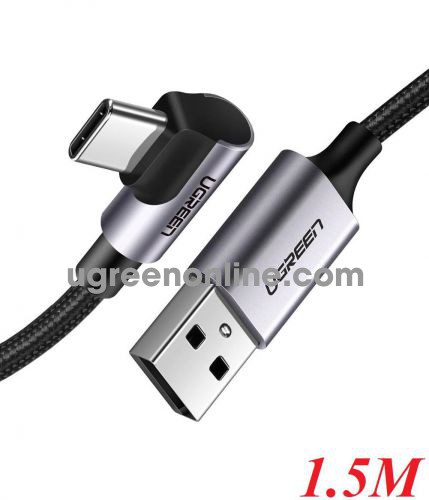 Ugreen 60782 1.5M Right Angle 90 Degree Black USB-C Male To USB2.0 A Male 3A Data Cable US284 10060782