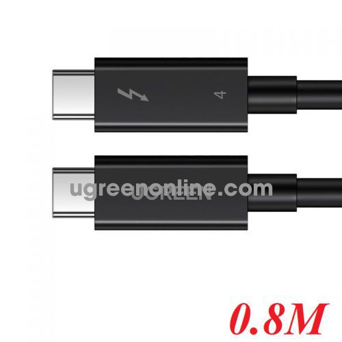 Ugreen 30389 0.8M Thunderbolt 4 Usb Type C Male To Male Cable 80cm US501 10030389