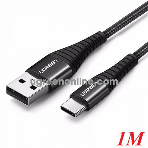 Ugreen 60569 1m QC4.0 3A black Nylon Braided USB A to Type C Data Cable US301 10060569