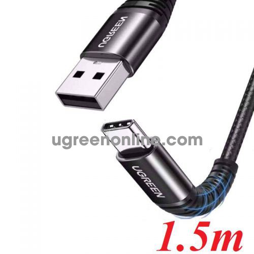 Ugreen 70561 1.5m 3A black Nylon Braided USB A to Type C Data Cable US301 10070561