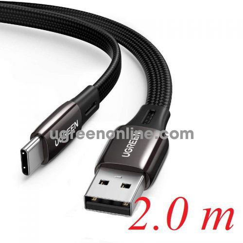 Ugreen 10965 2M Flat cable Black USB A 2.0 to USB type C US330 10010965