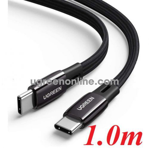 Ugreen 10967 1M Flat cable Black USB type C 2.0 M-M Male to male with Braided US331 10010967