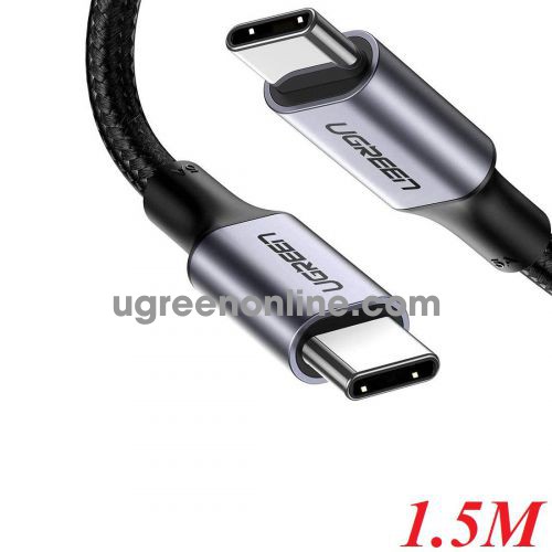 Ugreen 70428 1.5M 5A Black usb Type C 2.0 Male To Male M-M Data Cable US316 10070428