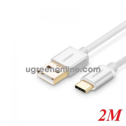 Ugreen 30505 2m usb 2.0 to type c data cable white us174 10030505