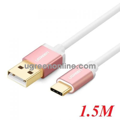 Ugreen 30509 1.5m usb 2.0 sang usb type c màu hồng us188 10030509
