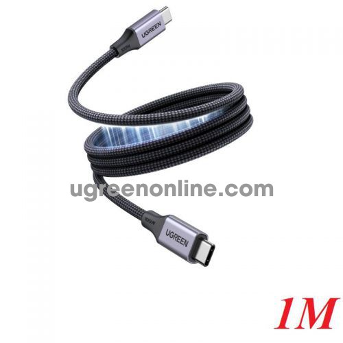 Ugreen 55517 1m 100w pd magnetic type-c charging data 2.0 cable for with apple 18 / 17 huawei honor xiaomi tablets ipads laptops mac windows có nam châm từ tính chống rối chip e-marker l520 10055517