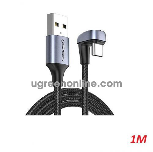 Ugreen 70313 1M Black U Shape Fast Charging USB type C Angled Cable Aluminum Case with Braided US311 10070313