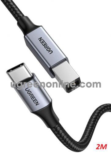 Ugreen 80805 1M space gray USB type C to USB B 2.0 Printer Cable US370 10080805