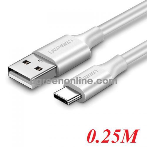 Ugreen 60119 Usb To Usb Type C Data Cable 0.25M TrắNg Us288 10060119