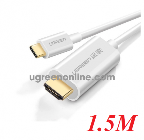 Ugreen 30841 1.5M usb type c to hdmi cable white trắng mm121 10030841