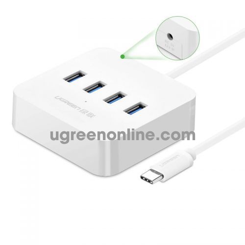 Ugreen 30316 usb c to 4 port usb 3.0 hub trăng abs 30316 10030316