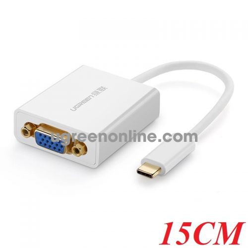 Ugreen 40274 15cm usb c to vga adapter trắng 40274 10040274