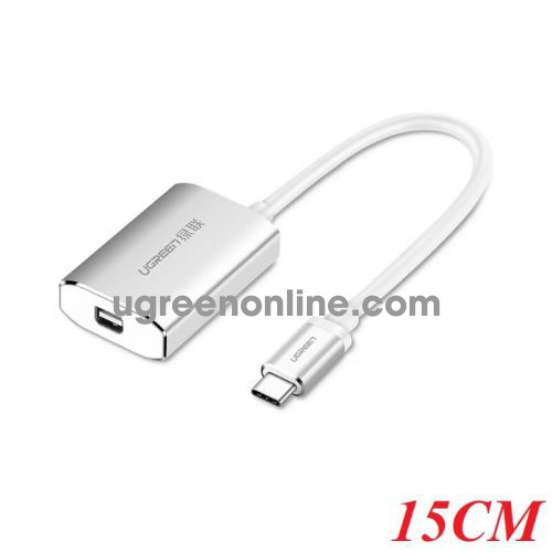 Ugreen 40867 15cm usb type c to mini dp converter bạc cm115 10040867