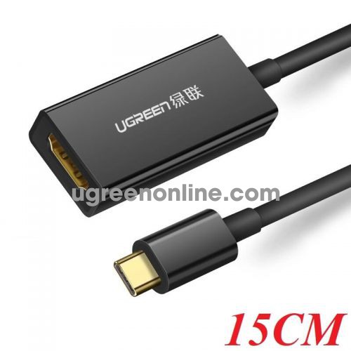 Ugreen 50249 15cm usb c to hdmi converter đen cm139 10050249
