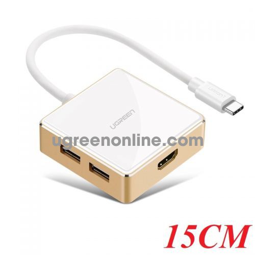 Ugreen 30441 15cm usb c to hdmi multiport adapter trắng us183 10030441