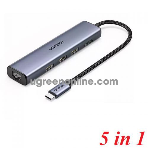 Ugreen 20934 4k 60hz gigabits USB type C to 3×USB3.0 + HDMI + RJ45 1000Mbps CM475 10020934