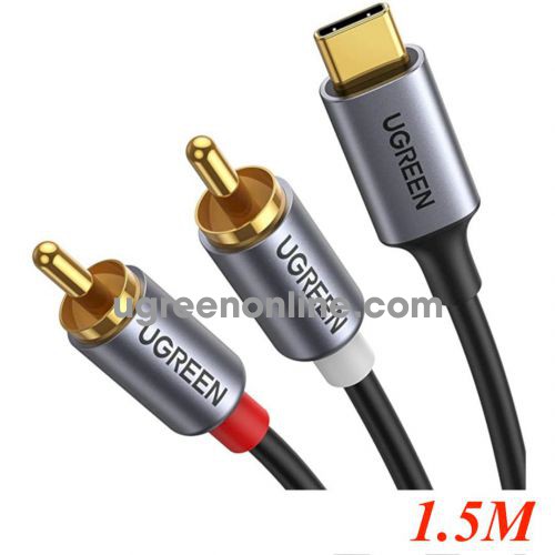 Ugreen 20193 1.5m USB type C Male to 2*RCA Male Audio sound Cable with DAC Chip CM451 10020193