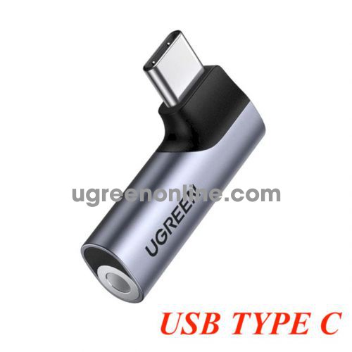 Ugreen 20194 USB type C to 3.5mm Female Adapter Right Angle Dongle Compatible with iPad Pro Mini 6 Air 4 2021 Samsung S21 Ultra S20 Tab S7 Pixel 5 XL CM460 10020194