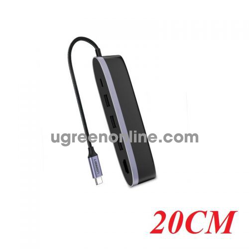 Ugreen 50990 20CM usb c to 3*usb 3.0 hdmi pd 5 in 1 converter cm223 10050990