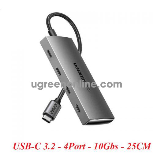 Ugreen 15651 hub usb type c 4 cổng 3.2 gen2 10Gbps usb-c dành cho iphone 15 windows mac ipad galaxy CM480 10015651