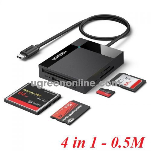 Ugreen 15306 4 in 1 USB type C 3.1 gen1 Card Reader TF SD MS CF 3.0 max 2tb and pls note does not support CF II compact flash CR125 10015306