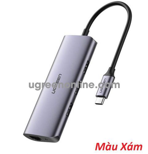 Ugreen 60718 USB type C to 3 x USB 3.0 + RJ45 + Micro USB Multifunction Adapter CM252 10060718