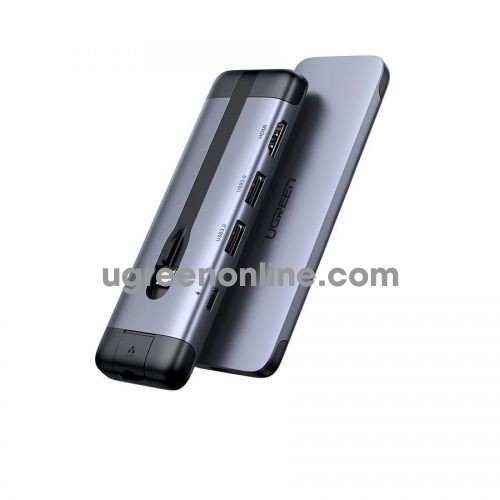 Ugreen 70508 hdmi + PD 12W + 3x usb 3.0 + LAN RJ45 usb Type-C to 5 in 1 adapter CM287 10070508