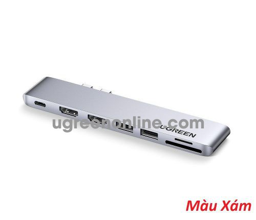 Ugreen 80548 for macbook intel chipset only Dual USB type C to 2*USB3.0 + 2*HDMI + TF SD + USB-C PD 100w thunderbolt 3 Dock Station CM356 10080548