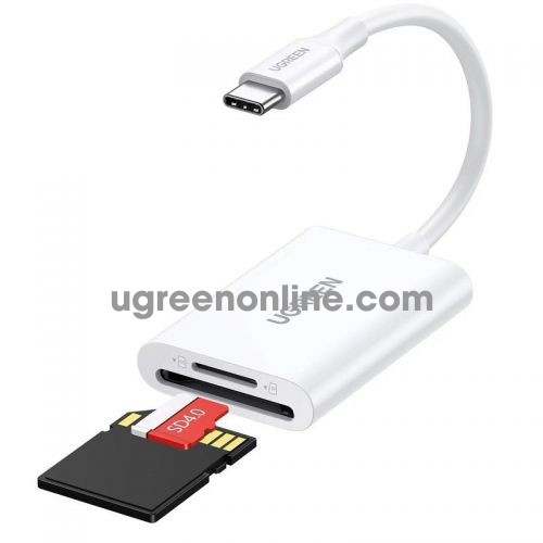 Ugreen 35506 Supports 2Tb hot-swapping sd tf 2-in-1 USB-C 5Gbps Card Reader White color win mac CM265 10035506
