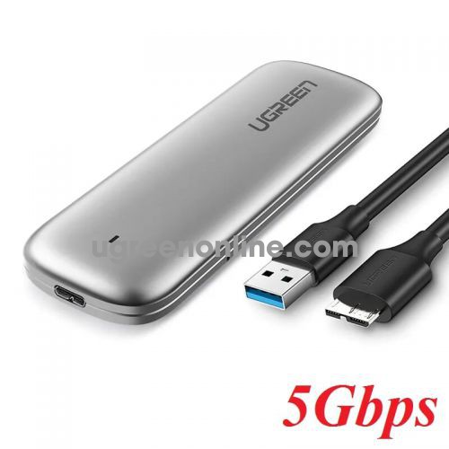 Ugreen 60530 5Gbps M.2 USB Enclosure Hard Drive Disk Box for M2 NGFF SSD B-Key CM238 10060530