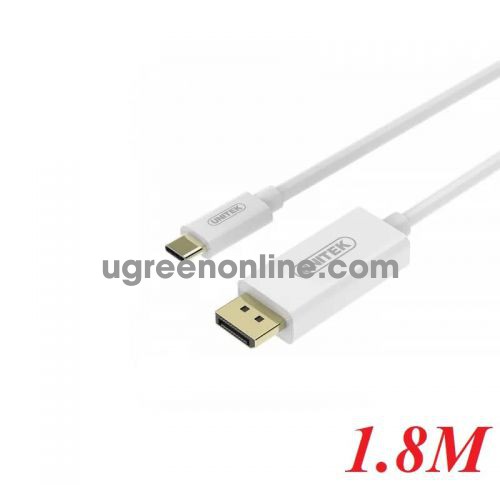 Unitek 96871 V400AHW 1.8M Màu trắng Cáp chuyển Type-C sang Displayport 10096871