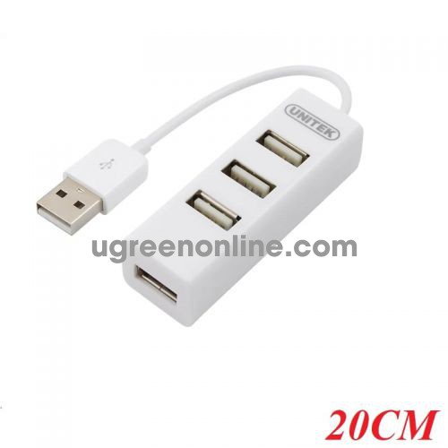 Unitek 95511 Y-2146 20CM Màu Trắng Bộ chia USB 2.0 sang 4 cổng USB 2.0 10095511