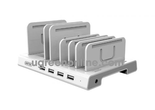 Unitek 98391 Y-2187A 36W Màu trắng Dock sạc nhanh 4 cổng USB Cao cấp 10098391