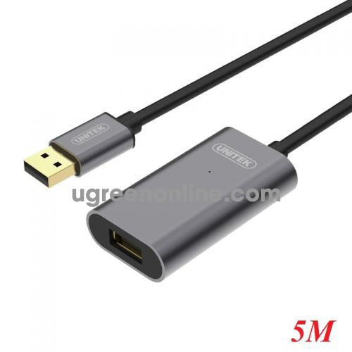 Unitek 98063 Y-271 5M Màu Xám Cáp Usb Nối Dài 2.0 Extension có IC khuếch đại 10098063