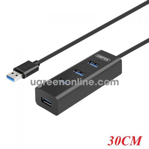 Unitek 98602 Y-3089 30CM 4 cổng Màu Đen Bộ chia USB 3.0 10098602