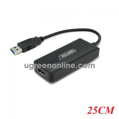 Unitek 95371 Y-3702 25CM 1080P Màu Đen Cáp chuyển Usb 3.0 sang Hdmi âm 10095371