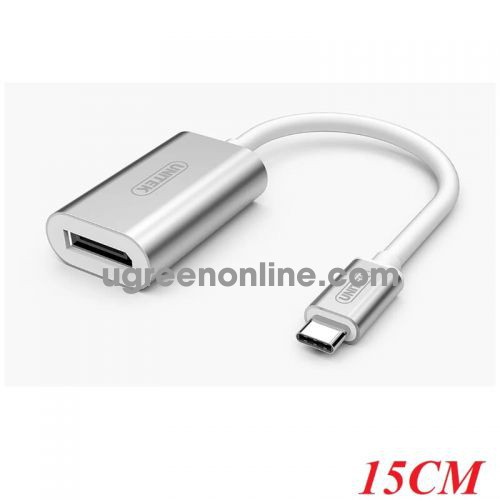 Unitek 95751 Y-6317 15CM Màu Bạc Cáp chuyển Type-C sang Displayport chuẩn 1.2 10095751