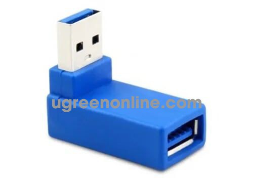 Unitek 96862 Y-A020 Màu Xanh dương Đầu nối Usb 3.0 dương sang Usb 3.0 âm góc 90 độ 10096862