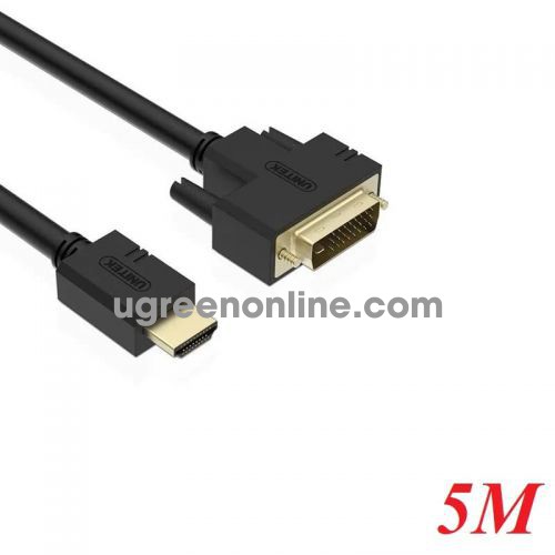 Unitek 97161 Y-C220A 5M Màu Đen Cáp chuyển Hdmi sang Dvi 24+1 10097161