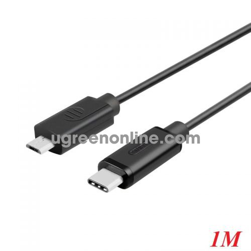 Unitek 98382 Y-C473BK 1M Màu Đen Cáp sạc + truyền dữ liệu Type-C sang Micro Usb 10098382