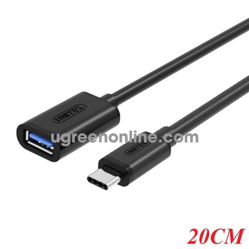 Unitek 98129 Y-C476BK 20CM Màu Đen Cáp chuyển Type-C sang Usb 3.0 âm Otg 10098129