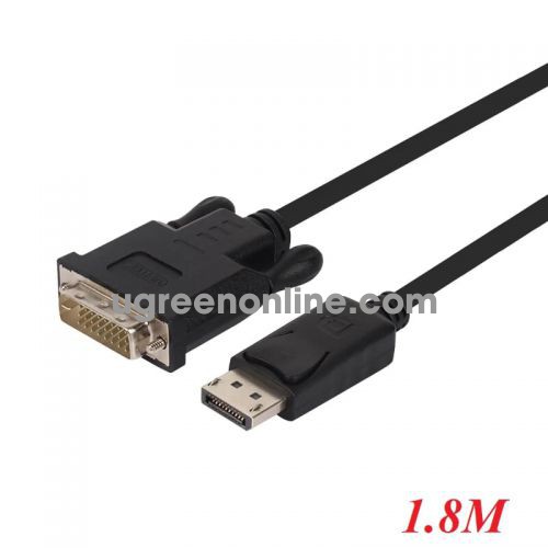 Unitek 97858 Y-C5118BA 1.8M Màu Đen Cáp chuyển Displayport sang Dvi 24+1 10097858