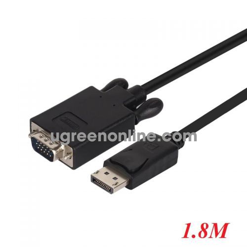 Unitek 98740 Y-C5118F 1.8M Màu Đen Cáp Chuyển Displayport sang Vga 10098740