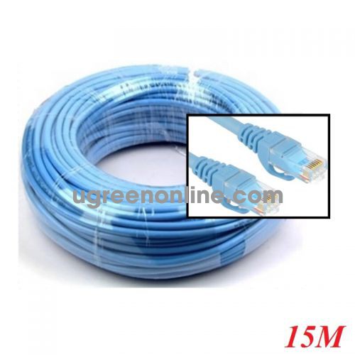 Unitek 95598 Y-C814ABL 15M Màu Xanh Cáp Mạng UTP chuẩn CAT 6 dây tròn 10095598