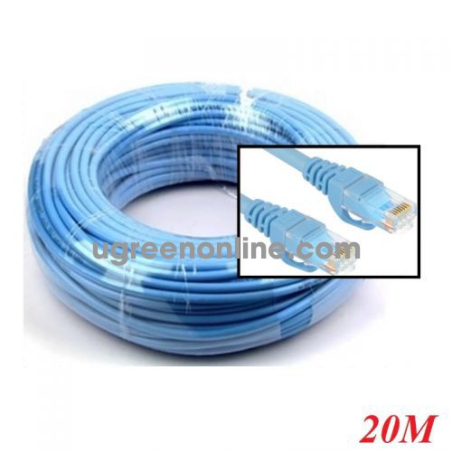 Unitek 96117 Y-C815ABL 20M Màu Xanh Cáp Mạng UTP chuẩn CAT 6 dây tròn 10096117