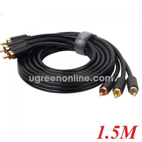 Unitek 95549 Y-C950BK 1.5M Màu Đen Dây AV 6 đầu bông sen 10095549