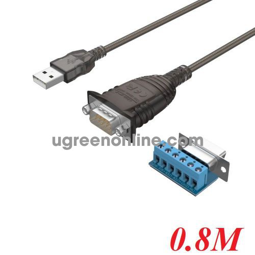 Unitek 96105 Y-1082 0.8m Cáp chuyển Usb 2.0 sang Rs 422/Rs485 bọc chống nhiễu 80cm 10096105