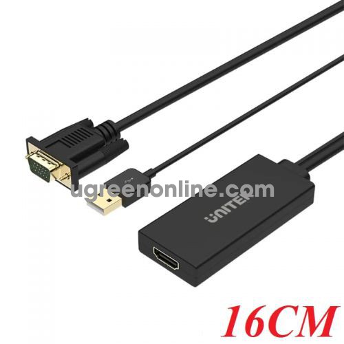 Unitek 27904 Y-8711 Cáp chuyển VGA + USB sang HDMI 1.4 10027904